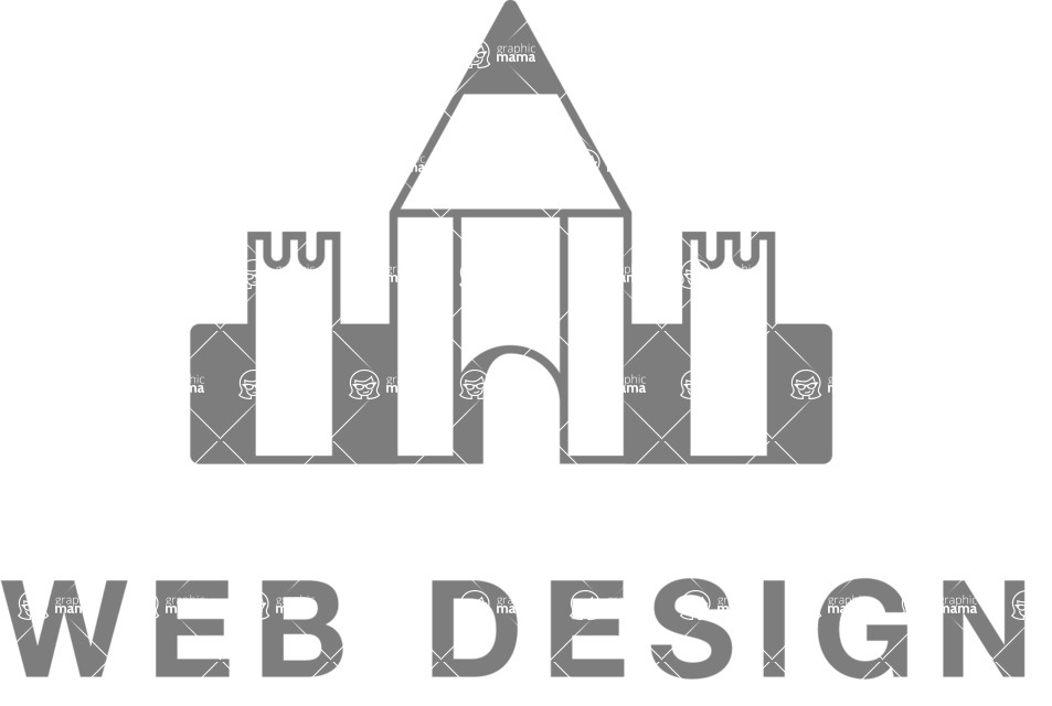 Business Logo Templates - vector graphics in a pack from GraphicMama - Creative Web Design Company Logo Template - Black and White